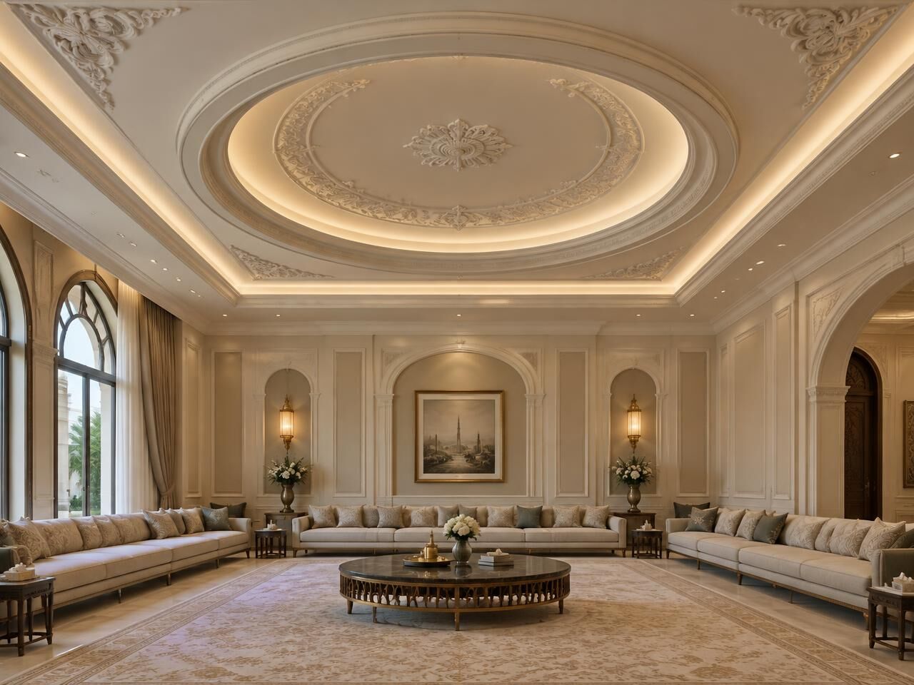 Majlis with domed gypsum ceiling